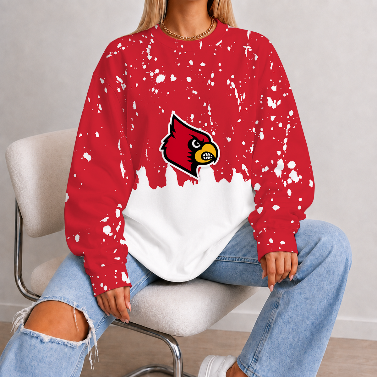 [TOUCHDOWN DEAL] NEW CUSTOMIZED NCAA FBS10 ULC LOUISVILLE CARDINALS UNISEX SWEATSHIRT