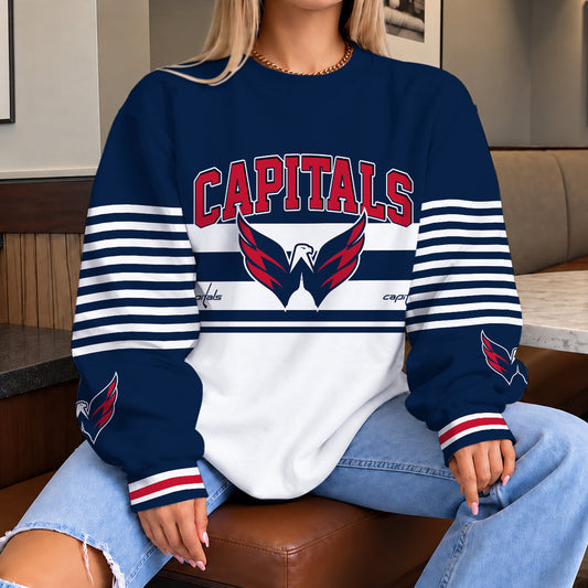 [PUCK DROP DEAL] NEW CUSTOMIZED NHL10 WCP THE CAPITALS UNISEX SWEATSHIRT
