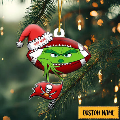 [TOUCHDOWN DEAL] NEW CUSTOMIZED NFL10 TBB TAMPA BAY BUCCANEERS CHRISTMAS ACRYLIC ORNAMENT