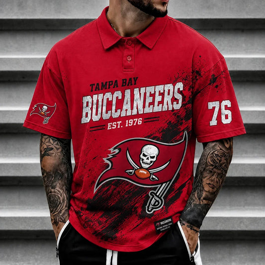 [TOUCHDOWN DEAL] NEW CUSTOMIZED NFL10 TBB TAMPA BAY BUCCANEERS POLO SHIRT