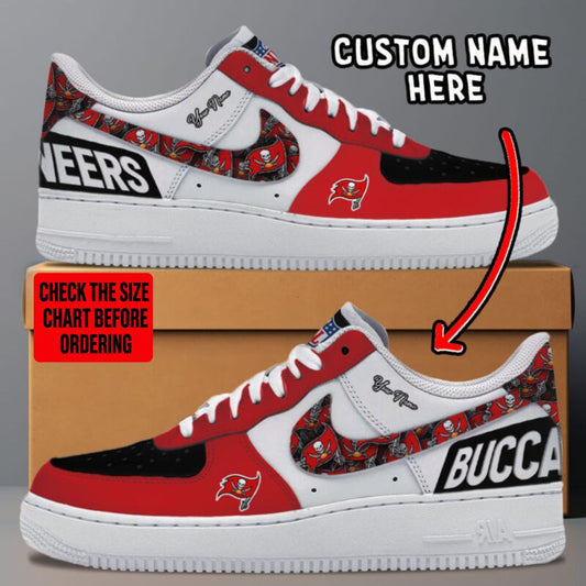 [TOUCHDOWN DEAL] NEW CUSTOMIZED NFL10 TBB TAMPA BAY BUCCANEERS AF1 SNEAKERS