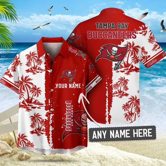 [TOUCHDOWN DEAL] NEW CUSTOMIZED NFL10 TBB TAMPA BAY BUCCANEERS UNISEX HAWAIIAN SHIRT & SHORTS SET