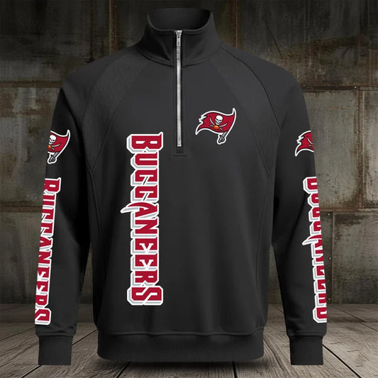 [TOUCHDOWN DEAL] NEW CUSTOMIZED NFL10 TBB TAMPA BAY BUCCANEERS MEN'S MULTICOLOR QUARTER-ZIP PULLOVER