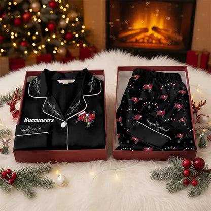[TOUCHDOWN DEAL] NEW CUSTOMIZED NFL10 TBB TAMPA BAY BUCCANEERS LONG-SLEEVE PAJAMA SET