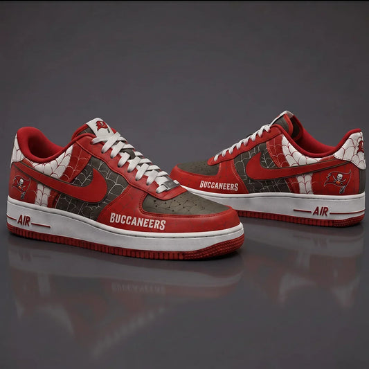[TOUCHDOWN DEAL] NEW CUSTOMIZED NFL10 TBB TAMPA BAY BUCCANEERS x SPIDER AF1 SHOES