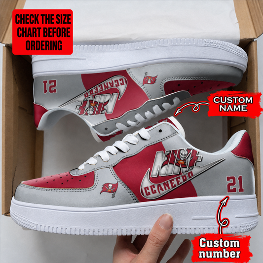 [TOUCHDOWN DEAL] NEW CUSTOMIZED NFL10 TBB TAMPA BAY BUCCANEERS AF1 SHOES