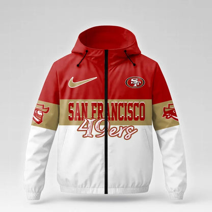 [TOUCHDOWN DEAL] NEW CUSTOMIZED NFL11 SF49 SAN FRANCISCO 49ERS WINDBREAKER JACKET