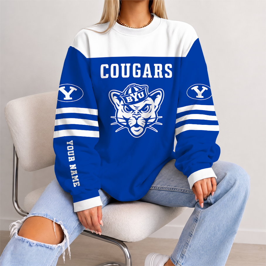[TOUCHDOWN DEAL] NEW CUSTOMIZED NCAA FBS11 BYU BYU COUGARS UNISEX SWEATSHIRT