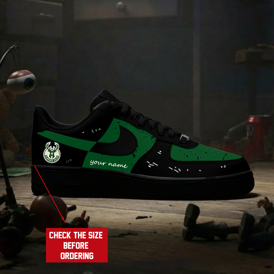 [SLAM DUNK DEAL] NEW CUSTOMIZED NBA11 MBU MILWAUKEE BUCKS AF1 SHOES