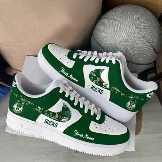 [SLAM DUNK DEAL] NEW CUSTOMIZED NBA11 MBU MILWAUKEE BUCKS AF1 SHOES