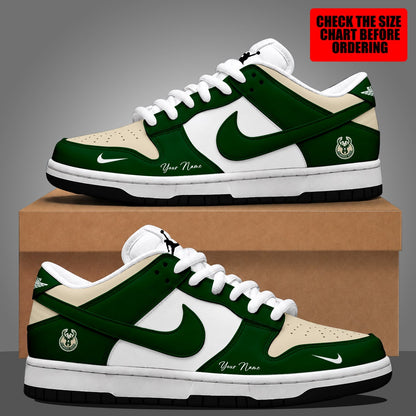 [SLAM DUNK DEAL] NEW CUSTOMIZED NBA11 MBU MILWAUKEE BUCKS DUNK LOW SHOES