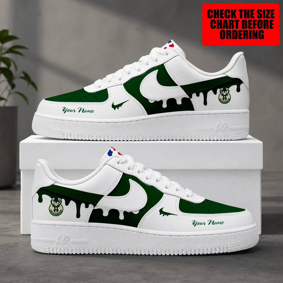 [SLAM DUNK DEAL] NEW CUSTOMIZED NBA11 MBU MILWAUKEE BUCKS AF1 SHOES