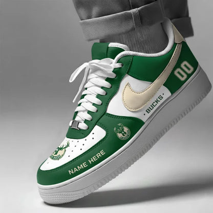 [SLAM DUNK DEAL] NEW CUSTOMIZED NBA11 MBU MILWAUKEE BUCKS AF1 SHOES