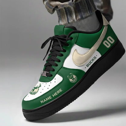 [SLAM DUNK DEAL] NEW CUSTOMIZED NBA11 MBU MILWAUKEE BUCKS AF1 SHOES