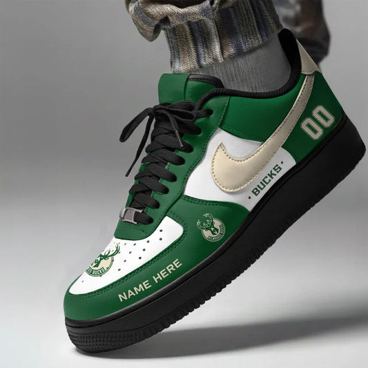[SLAM DUNK DEAL] NEW CUSTOMIZED NBA11 MBU MILWAUKEE BUCKS AF1 SHOES
