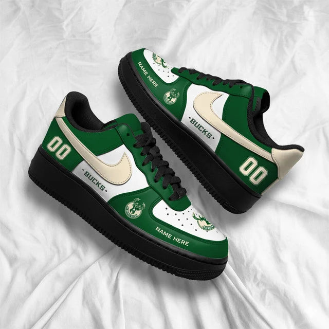 [SLAM DUNK DEAL] NEW CUSTOMIZED NBA11 MBU MILWAUKEE BUCKS AF1 SHOES