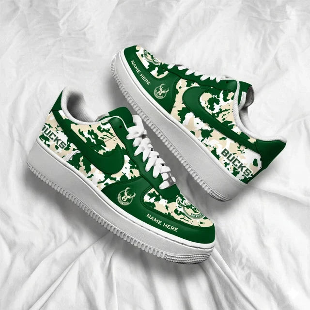 [SLAM DUNK DEAL] NEW CUSTOMIZED NBA11 MBU MILWAUKEE BUCKS AF1 SHOES