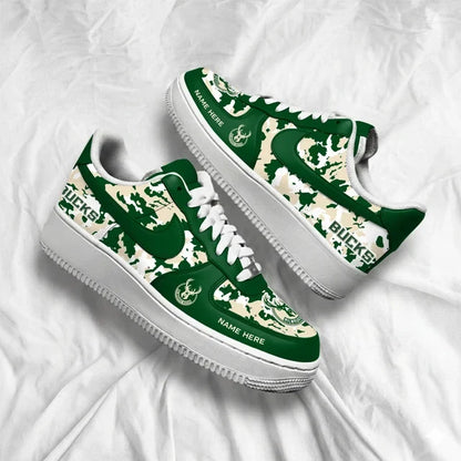 [SLAM DUNK DEAL] NEW CUSTOMIZED NBA11 MBU MILWAUKEE BUCKS AF1 SHOES