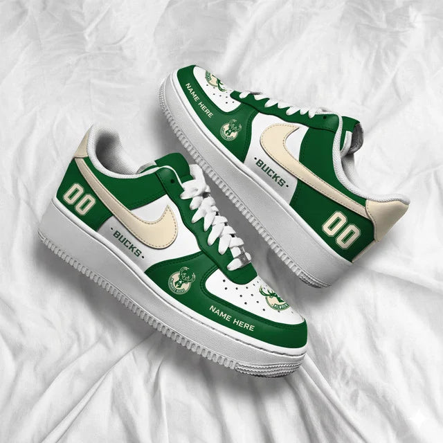 [SLAM DUNK DEAL] NEW CUSTOMIZED NBA11 MBU MILWAUKEE BUCKS AF1 SHOES