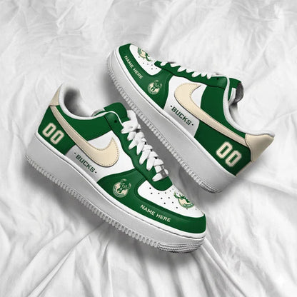 [SLAM DUNK DEAL] NEW CUSTOMIZED NBA11 MBU MILWAUKEE BUCKS AF1 SHOES