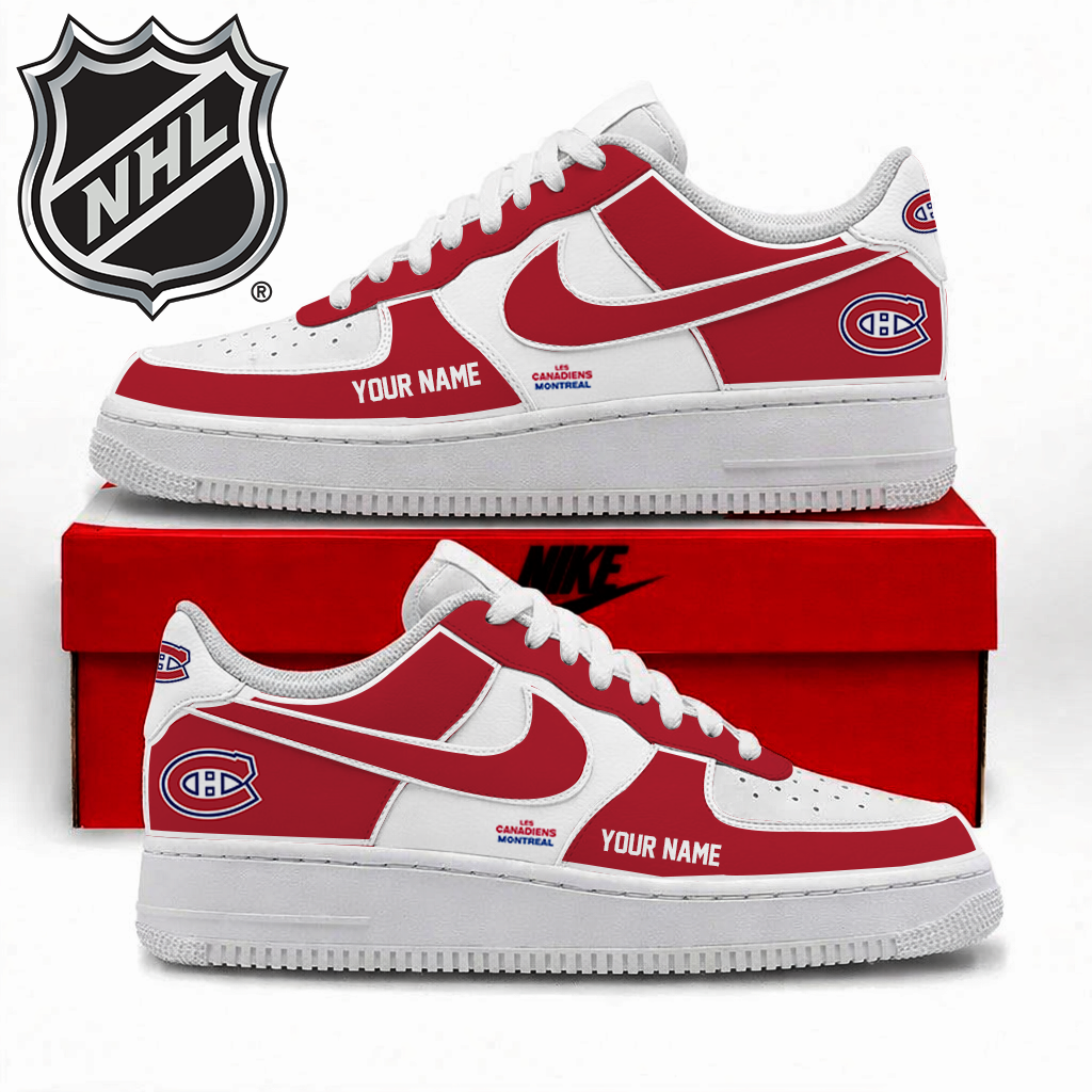 [PUCK DROP DEAL]NEW CUSTOMIZED NHL11 MCD MONTREAL CANADIENS AF1 SHOES
