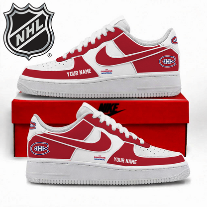 [PUCK DROP DEAL]NEW CUSTOMIZED NHL11 MCD MONTREAL CANADIENS AF1 SHOES