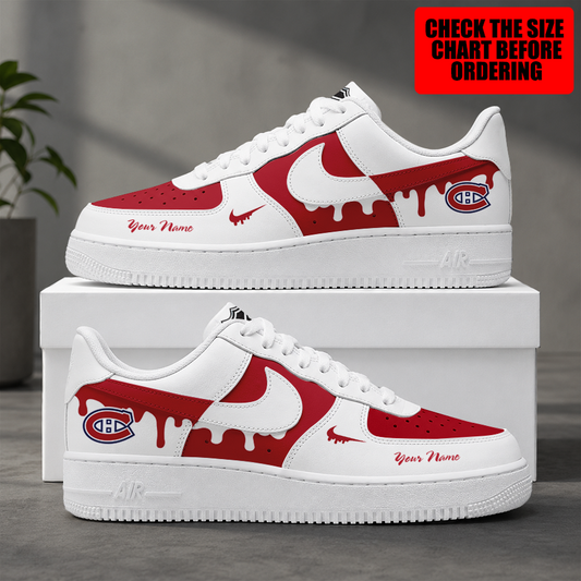 [PUCK DROP DEAL] NEW CUSTOMIZED NHL11 MCD MONTREAL CANADIENS AF1 SHOES