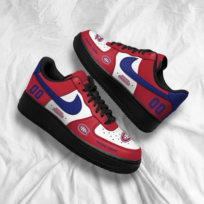 [PUCK DROP DEAL] NEW CUSTOMIZED NHL11 MCD MONTREAL CANADIENS AF1 SHOES