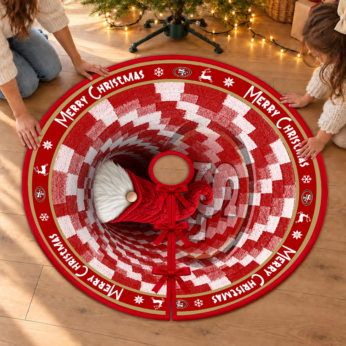 [TOUCHDOWN DEAL] NEW CUSTOMIZED NFL11 SF49 THE 49ERS CHRISTMAS TREE SKIRT