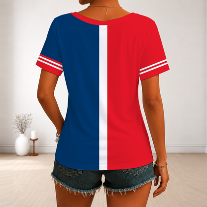 [HOMERUN DEAL] NEW CUSTOMIZED MLB11 PPS PHILADELPHIA PHILLIES V-NECK FEMALE SHIRT