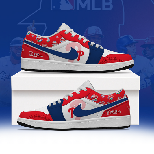 [HOMERUN DEAL] NEW CUSTOMIZED MLB11 PPS PHILADELPHIA PHILLIES AIR JORDAN LOW SHOES