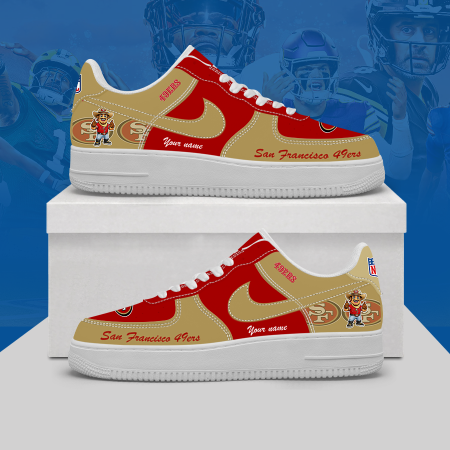 [TOUCHDOWN DEAL] NEW CUSTOMIZED NFL11 SF49 SAN FRANCISCO 49ERS AF1 SHOES