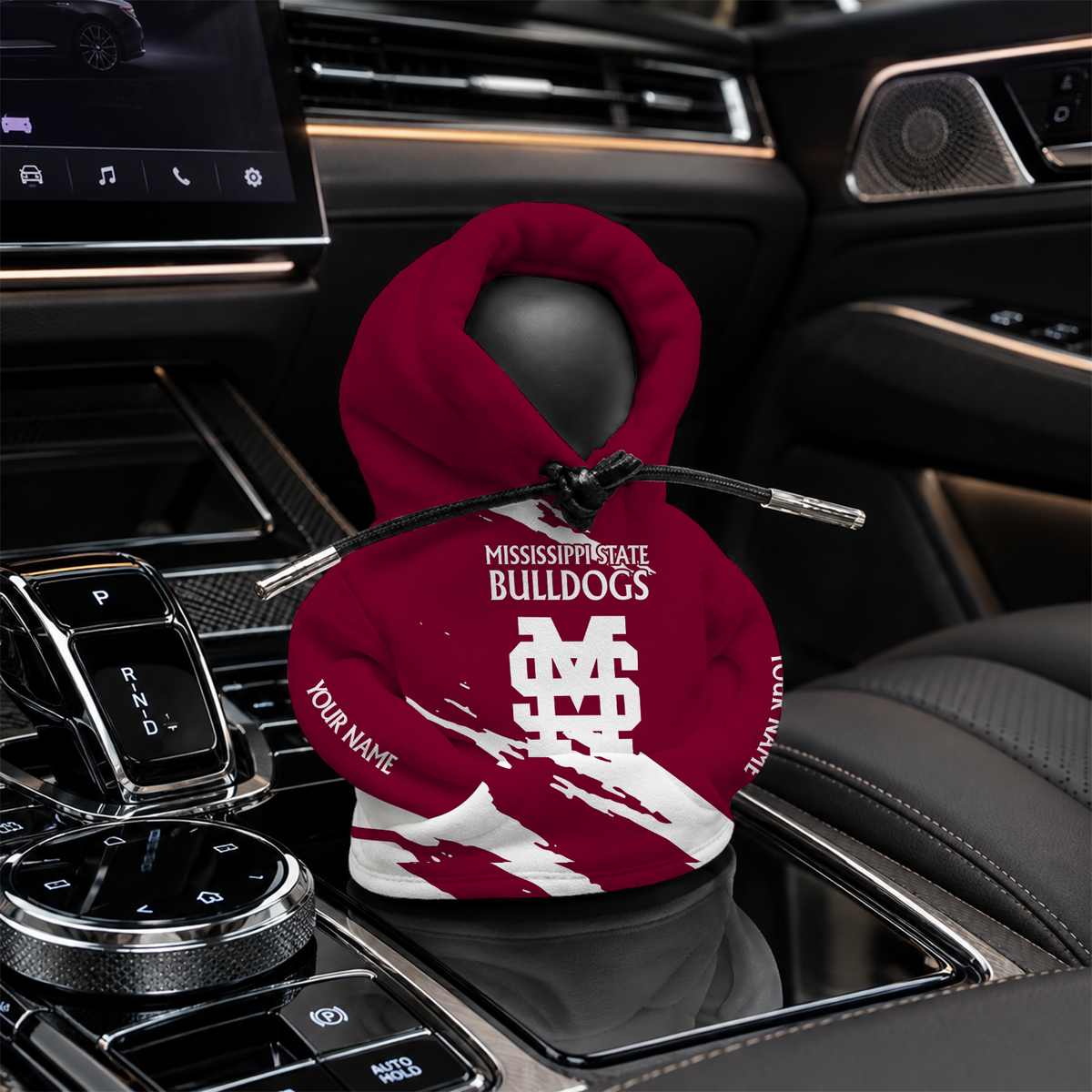 [HOMERUN DEAL] NEW CUSTOMIZED NCAA CWS11 MSB MISSISSIPPI STATE BULLDOGS AUTOMOTIVE HOODIE SHIFT KNOB COVER