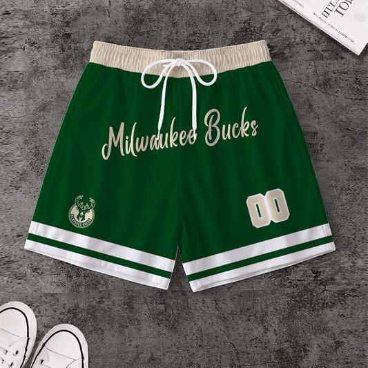 [HOT DEAL] NEW CUSTOMIZED NBA11 MBU MILWAUKEE BUCKS SHORT PANTS