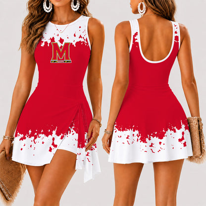 [SLAM DUNK DEAL] NEW CUSTOMIZED NCAA MAM11 MLT MARYLAND TERRAPINS WOMEN'S SUMMER SKORT DRESS