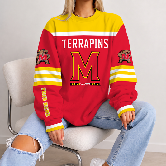 [SLAM DUNK DEAL] NEW CUSTOMIZED NCAA MAM11 MLT MARYLAND TERRAPINS STRAPPY UNISEX SWEATSHIRT