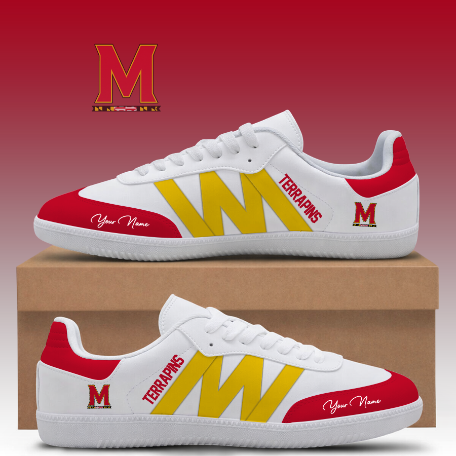 [SLAM DUNK DEAL] NEW CUSTOMIZED NCAA MAM11 MLT MARYLAND TERRAPINS CLASSIC SNEAKERS