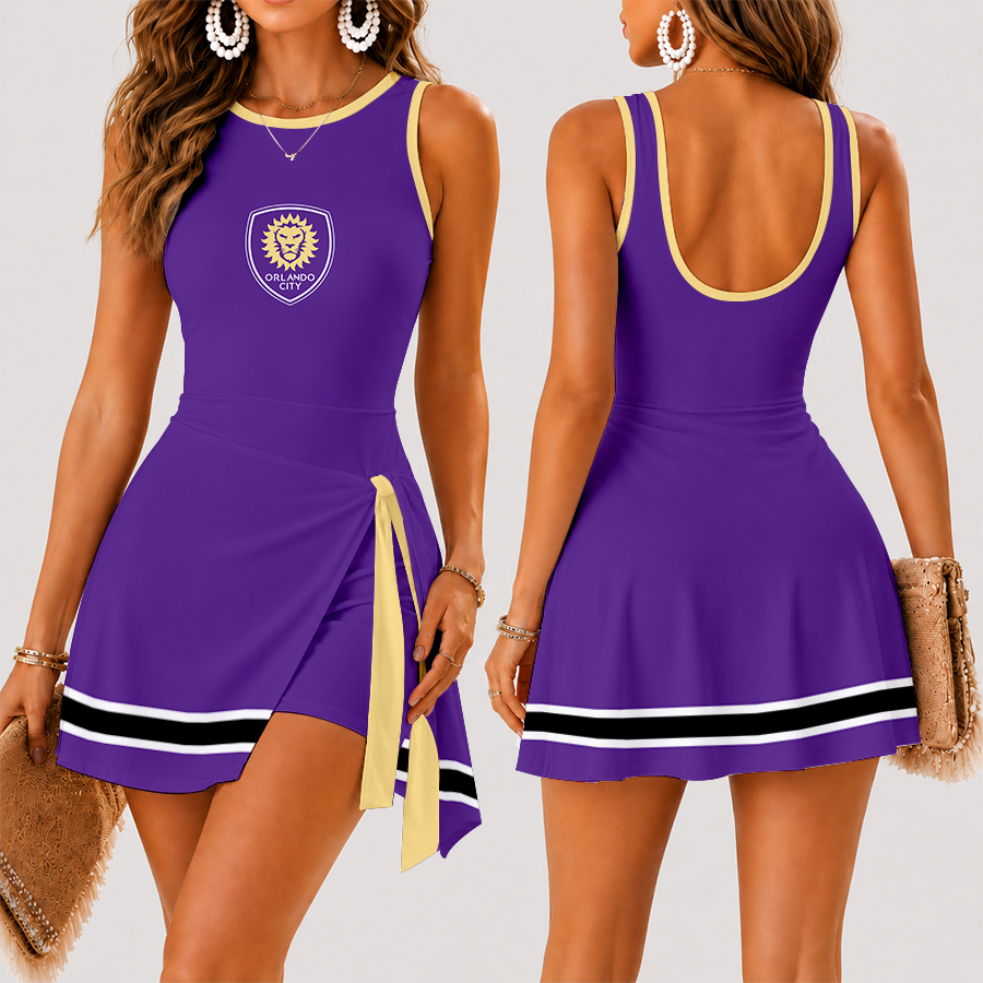 [GOAL DEAL] NEW CUSTOMIZED MLS11 OCS ORLANDO CITY SC WOMEN'S SUMMER SKORT DRESS