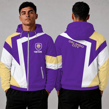 [GOAL DEAL] NEW CUSTOMIZED MLS11 OCS ORLANDO CITY SC WINDBREAKER JACKET