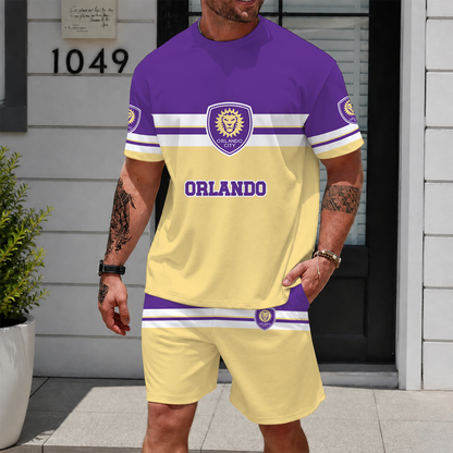 [GOAL DEAL] NEW CUSTOMIZED MLS11 OCS ORLANDO CITY SC UNISEX T-SHIRT & SHORTS SET