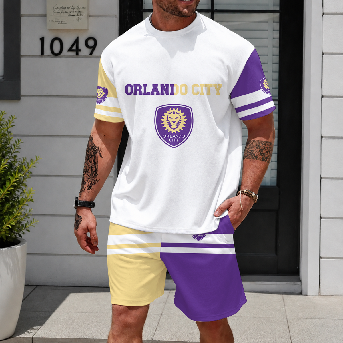 [GOAL DEAL] NEW CUSTOMIZED MLS11 OCS ORLANDO CITY SC UNISEX T-SHIRT & SHORTS SET