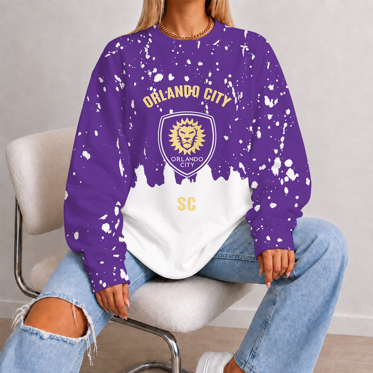 [GOAL DEAL] NEW CUSTOMIZED MLS11 OCS ORLANDO CITY SC UNISEX SWEATSHIRT