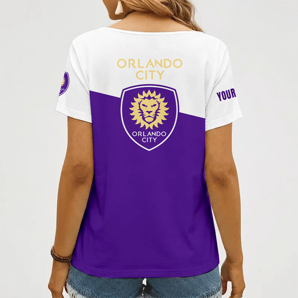 [GOAL DEAL] NEW CUSTOMIZED MLS11 OCS ORLANDO CITY SC V-NECK FEMALE SHIRT