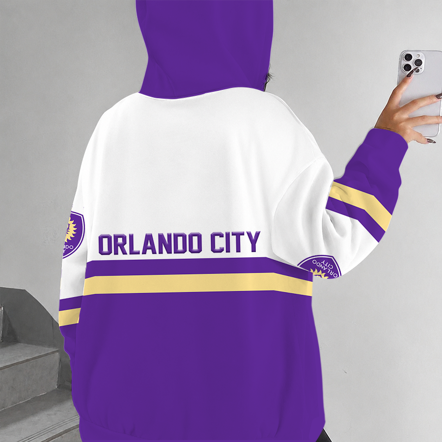 [GOAL DEAL] NEW CUSTOMIZED MLS11 OCS ORLANDO CITY SC ZIP HOODIE