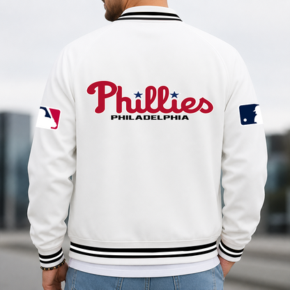 [HOMERUN DEAL] NEW CUSTOMIZED MLB11 PPS PHILADELPHIA PHILLIES MULTICOLOR MEN'S CASUAL JACKET