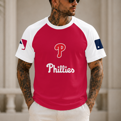 [HOMERUN DEAL] NEW MLB11 PPS PHILADELPHIA PHILLIES CUSTOMIZED RAGLAN TEE