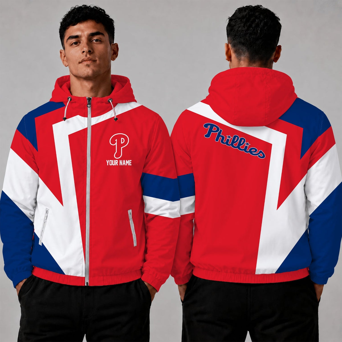 [HOMERUN DEAL] NEW CUSTOMIZED MLB11 PPS PHILADELPHIA PHILLIES WINDBREAKER JACKET