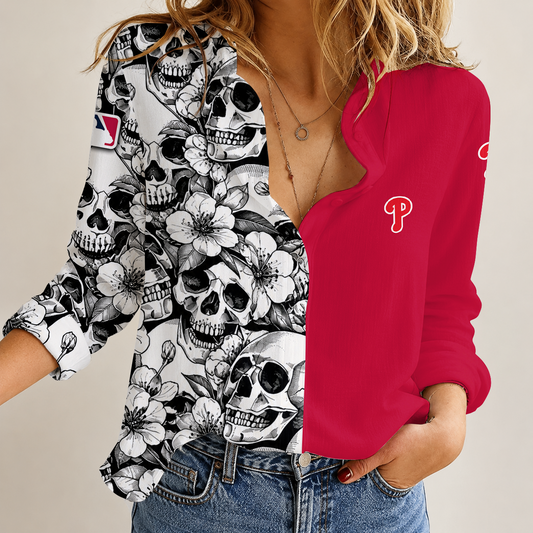 [HOMERUN DEAL] NEW CUSTOMIZED MLB11 PPS PHILADELPHIA PHILLIES WOMEN'S CASUAL SHIRT