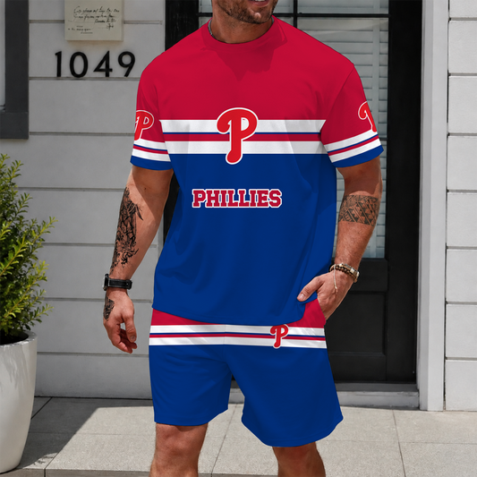 [HOMERUN DEAL] NEW CUSTOMIZED MLB11 PPS PHILADELPHIA PHILLIES UNISEX T-SHIRT & SHORTS SET