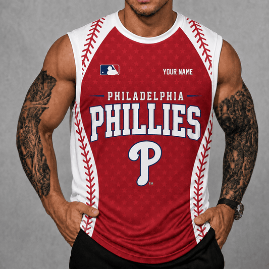 [HOMERUN DEAL] NEW CUSTOMIZED MLB11 PPS PHILADELPHIA PHILLIES TANK TOP & GYM SHIRT